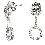 41ZAZVp8WQL. SL160  Gold Dangling Circle Shapes with Diamond Earrings