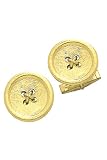 14K Gold Button-Style Cufflinks