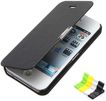 Frosted Design Magnetic Buckle Full Body Case and Phone Holder for iPhone 5C ( Color : Blue )