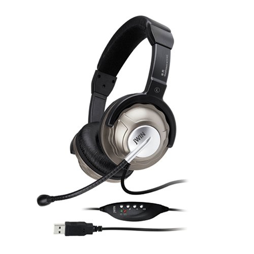 41ZAae%2BjGjL jWINin JBM55 PC/Gaming Stereo Headphones with Microphone and In line Digital Volume Control/USB