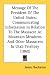 Message Of The President Of The United States: Communicating Information In Relation To The Massacre At Mountain Meadows And Other Massacres In Utah Territory (1860)
