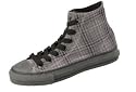 VON VENICE BOOTS/SCHUHE IN KARO-OPTIK GRAU/VIOLETT