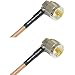 1 Foot RG142 UHF Male Angle to UHF Male Angle RF Coaxial Cable