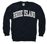 Rhode Island Rams Navy Arch Crewneck Sweatshirt