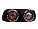92-95 HONDA ( 2/4-DOOR 2/4DR COUPE/SEDAN ) CIVIC ALTEZZA TAIL LIGHTS ( OUTER AND INNER LAMPS ) - EURO BLACK STYLE , W/ LED (DEPO-US) PAIR 93 94