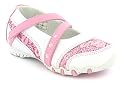 Princess Stardust "Jodi" Girls Velcro Fastening Trainers - White/Pink