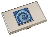 Blue Spiral Credit Card Case