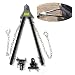 HTTMT- US-FF801-BK- Adjustable Tow Towing Bar Bumper Mount 5000lb w/Chains RV Car Truck Jeep System