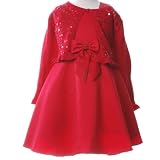 Infant Baby Girls Clothes Christmas RED SPARKLE Dress Set RARE EDITIONS 12M-24M