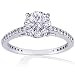 .66 Ct Round Solitaire Diamond Engagement Ring Pave-Set