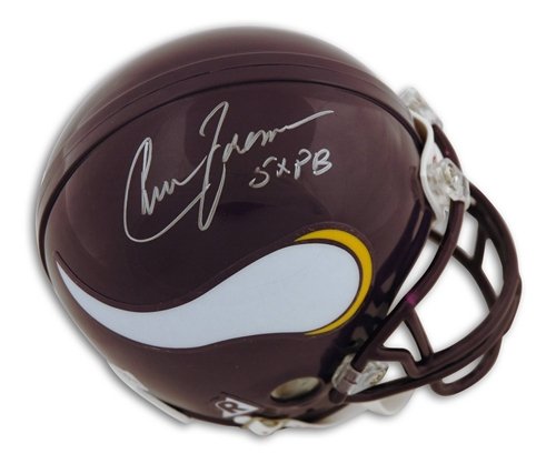 Chuck Foreman Autographed/Hand Signed Minnesota Vikings Mini Helmet Inscribed ''5X PB''