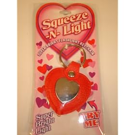 Super Bright Flashlight Pink Heart Keychain