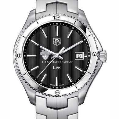 West Point TAG Heuer Mens Link Watch with Black Dial West Point TAG Heuer Mens Link Watch with Black Dial