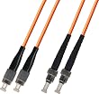 100M Multimode Duplex Fiber Optic Cable (50/125) - FC to ST