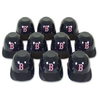 BOSTON RED SOX MINI BATTING HELMET ICE CREAM SNACK BOWLS 10PK