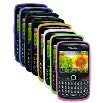 Eight Pcs Hybrid Cases / Skins / Covers for RIM BlackBerry Curve 8520 / 8530