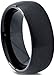 Tungsten Wedding Band Ring 8mm for Men Women Comfort Fit Black Enamel Domed Brushed Lifetime Guarantee