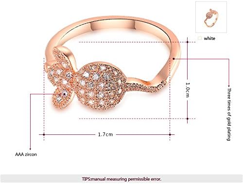 MagicGo Luxurious Accessories Genuine Austrian Crystal Rose Gold Plated Goldfish Ring
