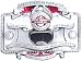 "Great American Buckle Co" Silver/Red Metal Bottle Opener Belt Buckle