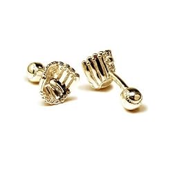 Gold Baseball Glove Cufflinks