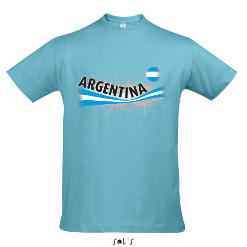 Fanshirt Herren ARGENTINA, Argentinien Ländershirt EM / WM Trikot S-XXL , Atoll blue , XXL
