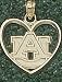 Anderson Jewelry Auburn Tigers Heart Gold Charm
