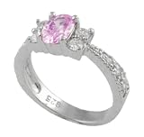 Sterling Silver Oval Cut CZ Ring