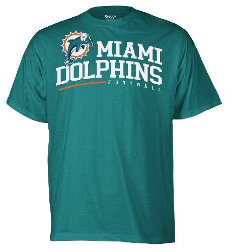 NFL Women's Miami Dolphins V-Neck Jake Back Tee (Orange Heathered, Small )