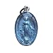 Miraculous Medal -1" Blue Enamel Medal 20" Steel Chain