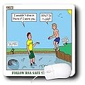 Rich Diesslins Funny KNOTS Scouting Cartoons - Follow BSA Safe Swim Defense - Mouse Pads