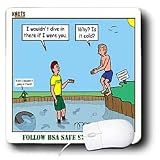 Rich Diesslins Funny KNOTS Scouting Cartoons - Follow BSA Safe Swim Defense - Mouse Pads