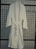Review   / Unisex Adults Cotton Woven White Color Terry Shawl Collar Bath Robe. One Size Fit All. (Prepack=20 PCS, White Color Only, Each $15.00)