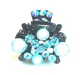 New Small Blue Rhinestone Flower Claw Hair Jewelry Hair Accessories Hair Clip Style 7