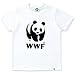 WWF 半袖 Tシャツ パンダ ロゴ メンズ レディース ホワイト WWF-LOGO-White　Lサイズ