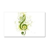 IMAGE OF 38.5 x24.5 Wall Vinyl Sticker Green Treble Clef