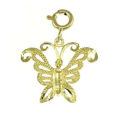 Cheap Girls Jewelry Dazzlers Solid 14k Gold Butterfly Charm Pendant Available in three colors from jewelsberry (weights: 1.1 grams only) For Sale