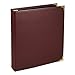 Samsill Classic Collection Leather 3 Ring Binder, Executive Presentation Portfolio, 1.5 Inch (Holds 325 Sheets), Brass Round Ring, Burgundy