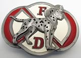 Fire Department Dalmatian  Enamel Pewter Belt Buckle