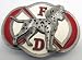 Fire Department Dalmatian  Enamel Pewter Belt Buckle