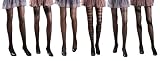 Bundle Monster Womens 6pc Design / Patterned Pantyhose Tights Stocking Set - One Size Fits Most