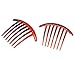 TOOGOO(R) 2pcs Hair Comb Pin Accessories Plastic Women Lady Fashion Brown