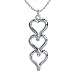 Sterling Silver Heart Linked Pendant Sliver Gift