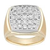 Men's Diamond Cluster Ring 2ctw