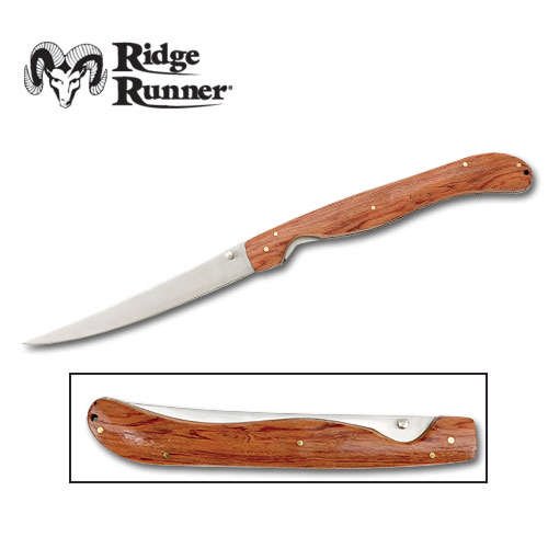 Ridge Runner Folding Filet Knife with Wood Handle