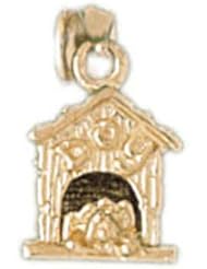 Dazzlers Solid 14 karats gold Dog House Charm Pendant Available in three colors from jewelsberry (weights: 5.0 grams only)