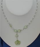 Fresh Water Pearls and Mother of Pearl on a Silver Chain Necklace
