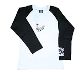 Wilde Kerle Raglan Longsleeve, weiß-schwarz, Größe 164
