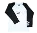 Wilde Kerle Raglan Longsleeve, weiß-schwarz