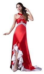 Silk High-Neck Lace-Up Beaded  Dress