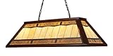 IMAGE OF Tiffany Game Room Lighting 4-Light Chandelier in Dark Mahogany Wood